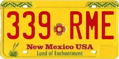 NM license plate 339RME