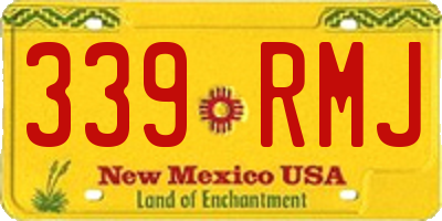 NM license plate 339RMJ