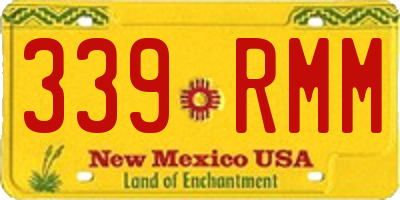 NM license plate 339RMM