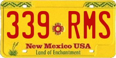 NM license plate 339RMS
