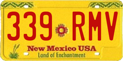 NM license plate 339RMV