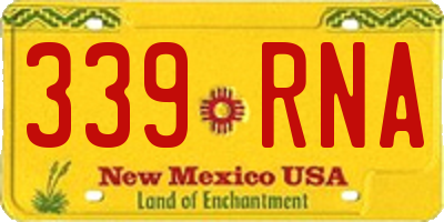 NM license plate 339RNA