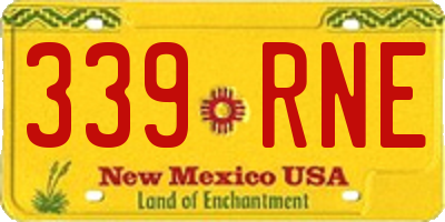 NM license plate 339RNE