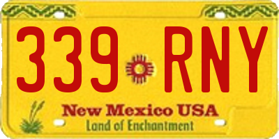 NM license plate 339RNY