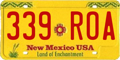 NM license plate 339ROA