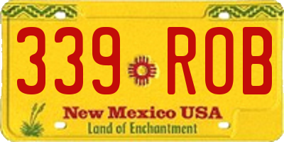 NM license plate 339ROB