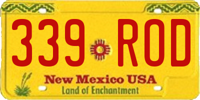 NM license plate 339ROD