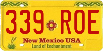 NM license plate 339ROE