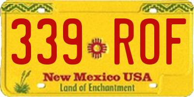 NM license plate 339ROF