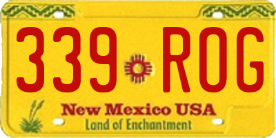 NM license plate 339ROG