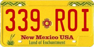 NM license plate 339ROI