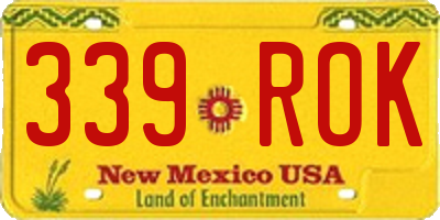 NM license plate 339ROK