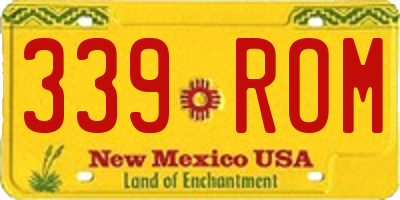 NM license plate 339ROM