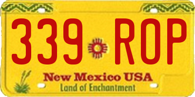 NM license plate 339ROP