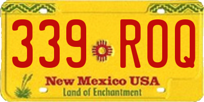NM license plate 339ROQ