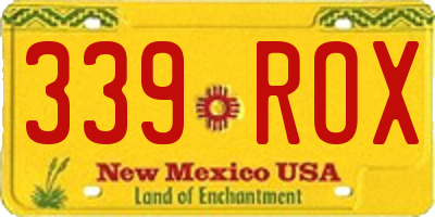 NM license plate 339ROX