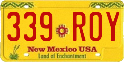 NM license plate 339ROY