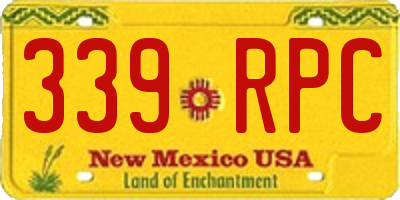 NM license plate 339RPC