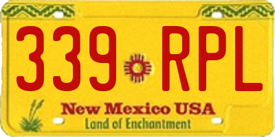 NM license plate 339RPL