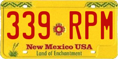 NM license plate 339RPM