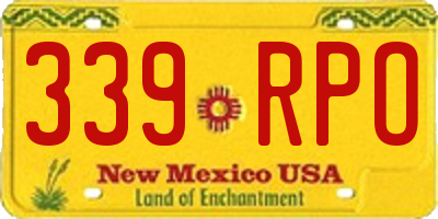 NM license plate 339RPO