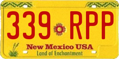 NM license plate 339RPP
