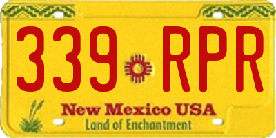 NM license plate 339RPR