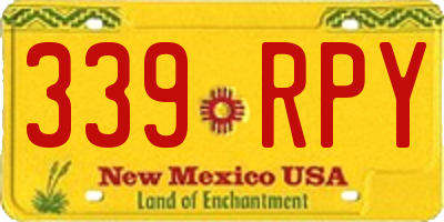 NM license plate 339RPY