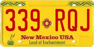 NM license plate 339RQJ