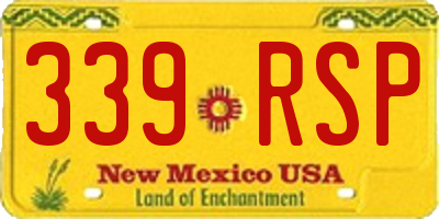 NM license plate 339RSP