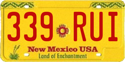 NM license plate 339RUI