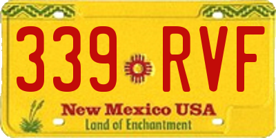 NM license plate 339RVF