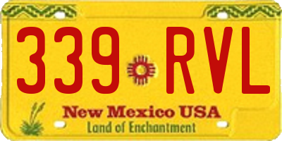 NM license plate 339RVL