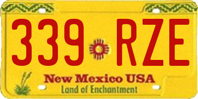 NM license plate 339RZE