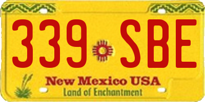 NM license plate 339SBE