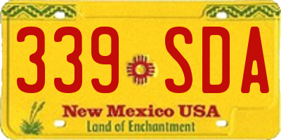 NM license plate 339SDA