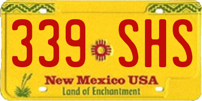 NM license plate 339SHS