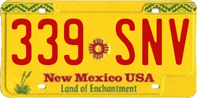 NM license plate 339SNV