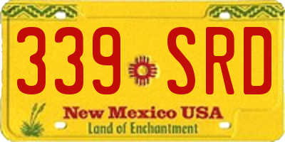 NM license plate 339SRD