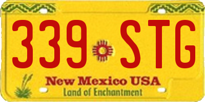 NM license plate 339STG