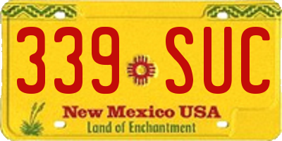 NM license plate 339SUC