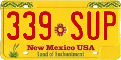 NM license plate 339SUP