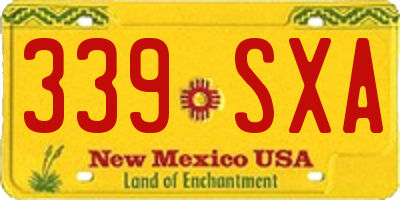 NM license plate 339SXA