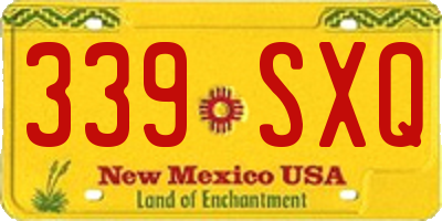 NM license plate 339SXQ