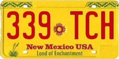 NM license plate 339TCH