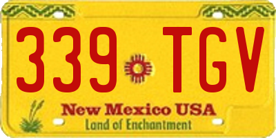 NM license plate 339TGV
