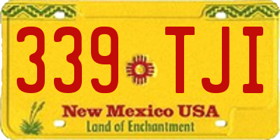 NM license plate 339TJI