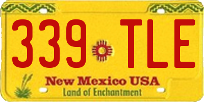 NM license plate 339TLE