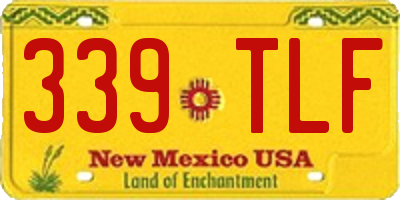 NM license plate 339TLF