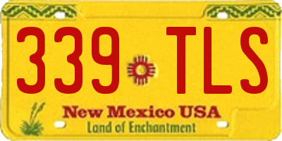 NM license plate 339TLS